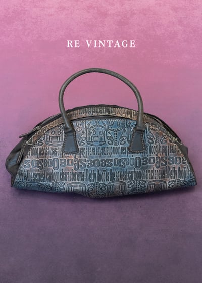 Betty Boop 刷染藍橘色人造皮革包1