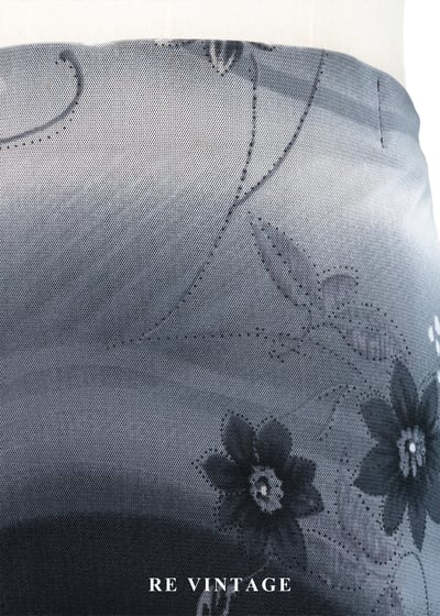 煙雨墨色的微瀾 - 水墨渲染花卉網紗裙（24-27）5