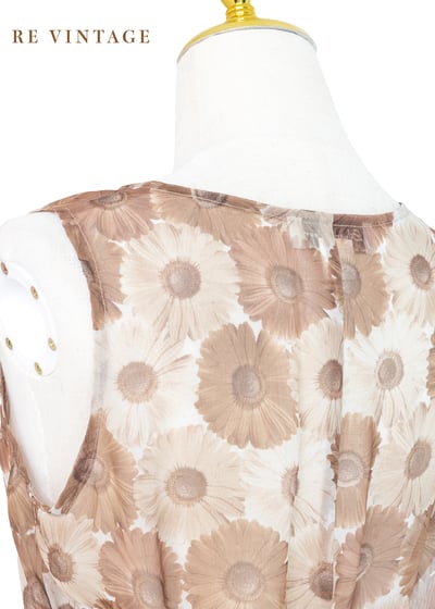 滿圖花花摩卡宗透膚雪紡長洋裝13