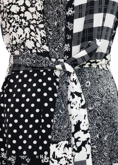 黑白故事拼圖 Patchwork 連身褲16