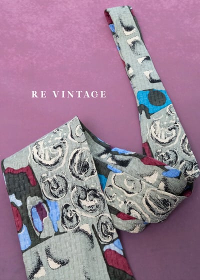 暮光灰階幾何圖騰領帶1