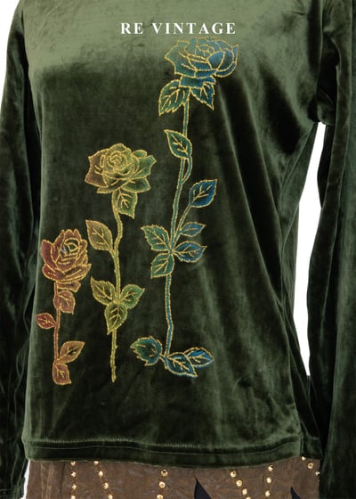 Light between Leaves 刺繡玫瑰絨布上衣5