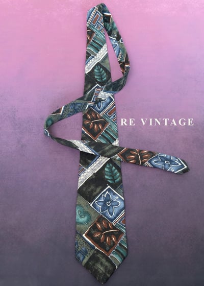 建築磚紋拼貼領帶1