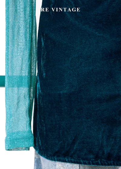 深海巴洛克亮片刺繡絨布細肩帶背心10