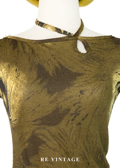 綠金色漩渦繞頸上衣3