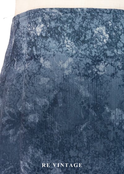 藍灰水墨渲染雙層布料長裙（28"）6