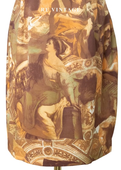 聖殿文藝復興油畫高腰短裙（25"）4