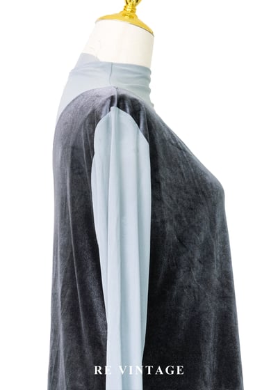 華麗雙拼接絨布上衣7