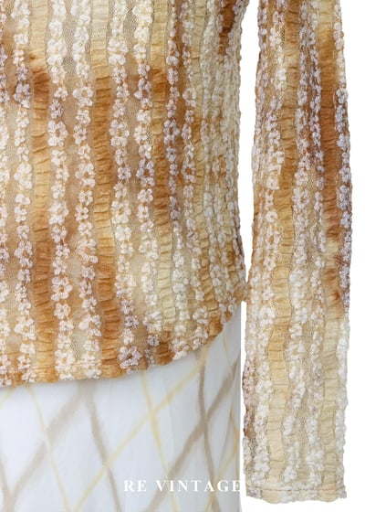 蜂蜜褶光小花上衣10