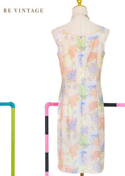 春日淡彩花標本洋裝10