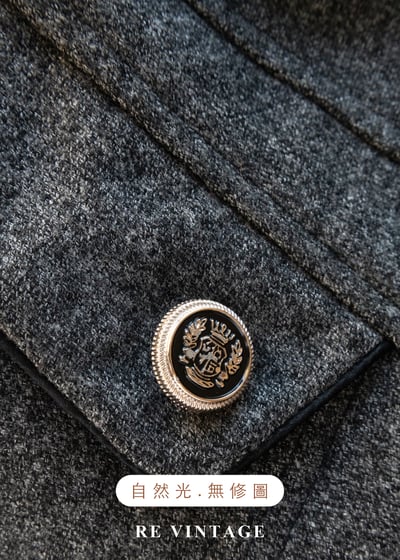 質感單品 - 灰毛呢復古金釦短裙（26"）12