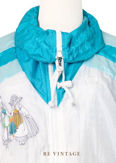 『歐洲寶物』湖水綠拼接尼龍小人偶外套 Sergio Tacchini15