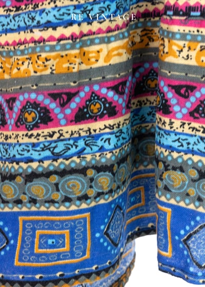 夏日樂園層層圖騰平口洋裝9