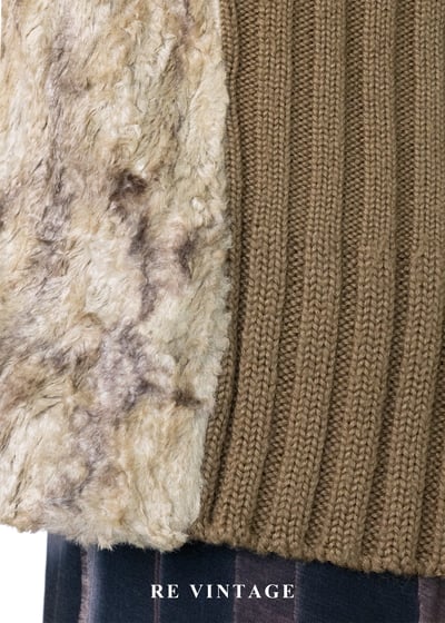 大地岩石毛絨針織背心9