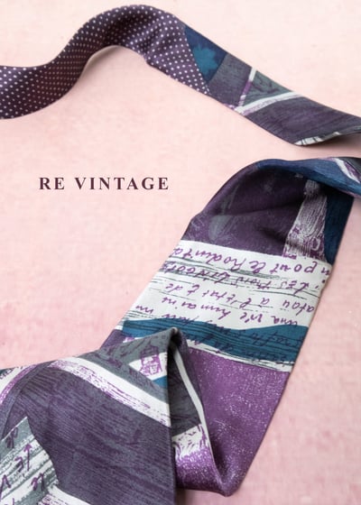 紫夜讀白幾何色塊主義領帶4