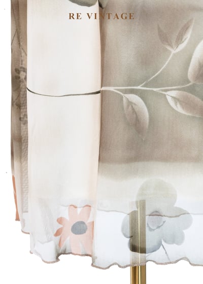 朦朧花影白牆網紗長裙（27-33"）11