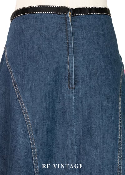 甜蜜玫瑰愛心刺繡丹寧短裙（27"）9