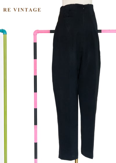 奢華金邊黑曜石的低語高腰褲（25-26"）7