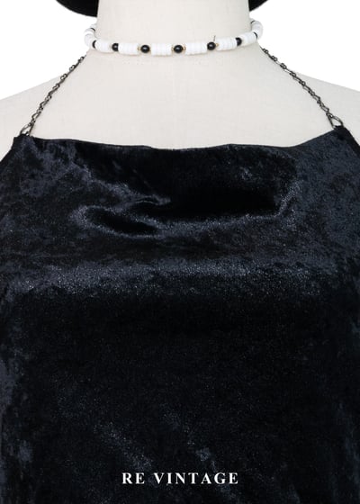 質感單品 - 繞頸絨布露背背心3