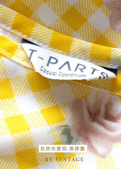 檸檬玫瑰格紋細肩帶迷你洋裝16