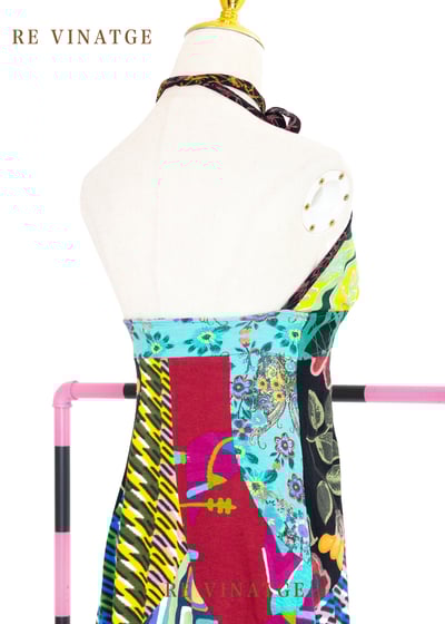 『歐洲寶物-巴黎』Art Collage 超美拼接繞頸洋裝11