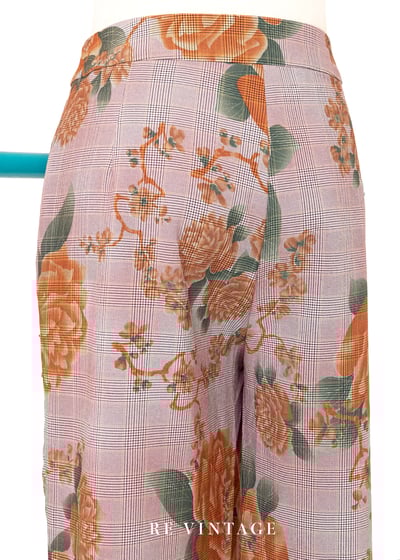 Orange Rose 粉色格紋高腰直筒褲（28"）11