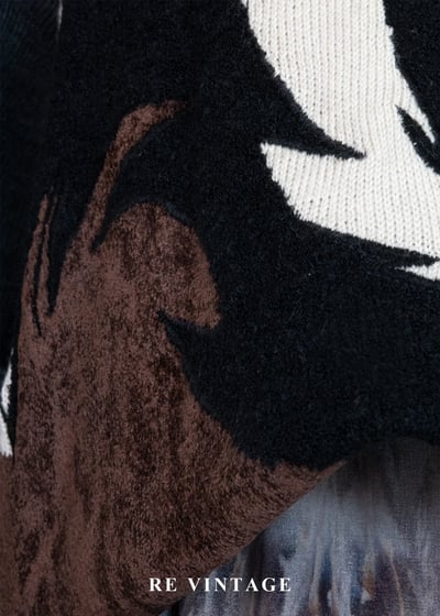 俏皮卡通人物灰系針織毛衣7