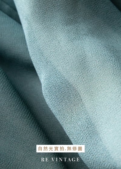 玻璃浪漸層青綠優雅長洋裝16