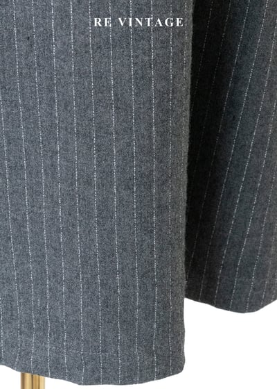 質感單品 - 倫敦霧中細條紋毛呢長洋裝9