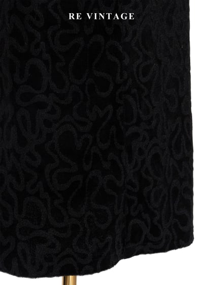 觸覺故事暗黑花朵絨布中長裙（24-26”)4