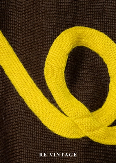 巧克力檸檬黃飛鼠袖調皮針織毛衣12