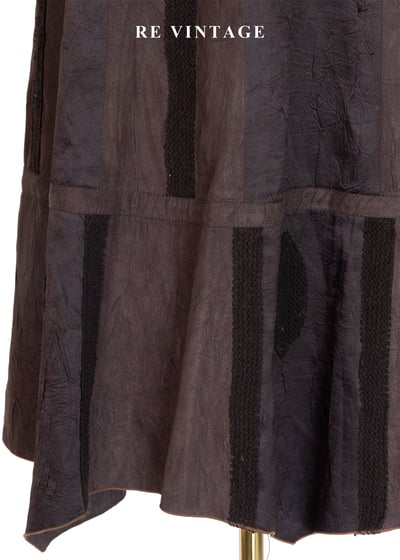 深巧克力色工藝拼貼皺摺美裙（25"）7