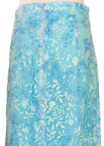 暈染湖水藍調玫瑰長裙（26"）8