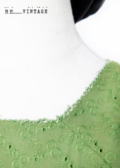 薄荷綠小荷葉邊洋裝7