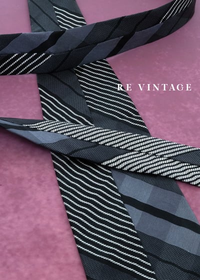 夜色分割灰黑色領帶6