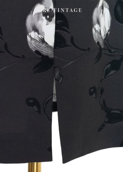 黑灰漸層水墨花短裙（28"）12