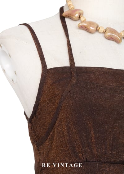 金沙巧克力色細肩帶洋裝7