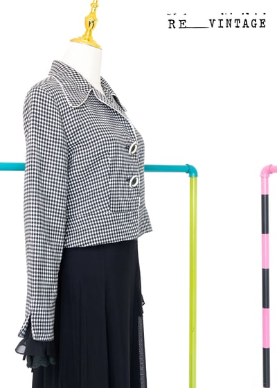 撲克牌方塊短版西裝外套3