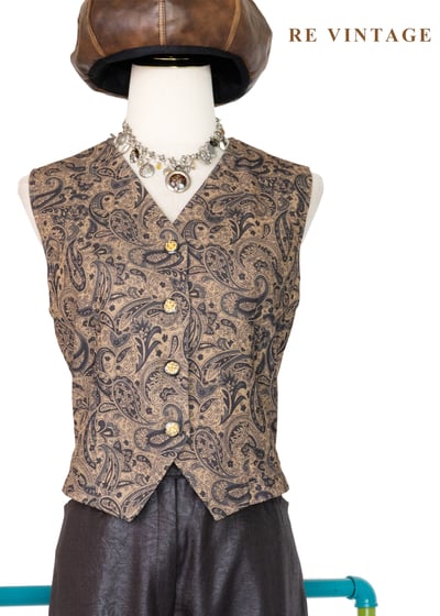 古董金紋變形蟲西裝背心1
