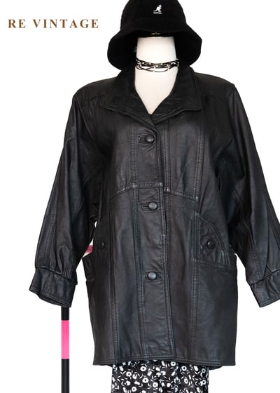 質感單品 - 高冷系大女子主義長版皮外套1