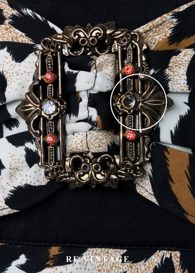 冷黑豹紋野性流蘇美裙（26-28"）15