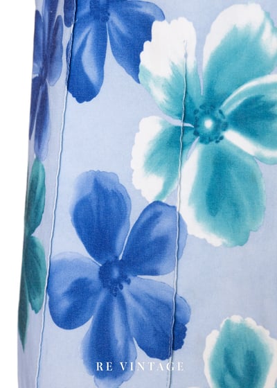 Icy Blue 藍花盛開中長裙（25"）6