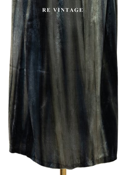 朦朧墨綠交融絨布高腰長裙（24"）6