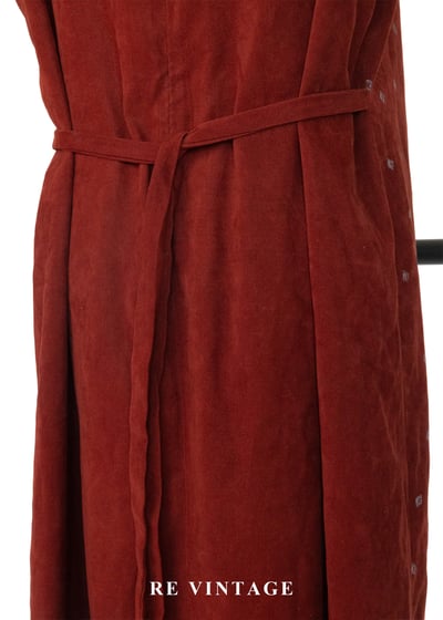 深深紅棗燈影復古長洋裝12