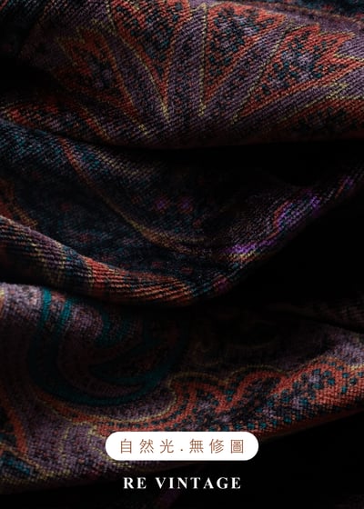 深紅光澤神秘變形蟲絨布長裙（25-26"）12