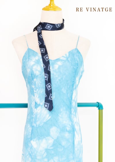 水藍の天空藍染細肩帶洋裝3