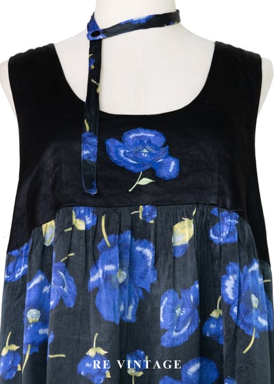 夜花藍調寬版洋裝5