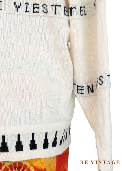 日本製 - 密碼部落神秘菱形圖騰針織毛衣11