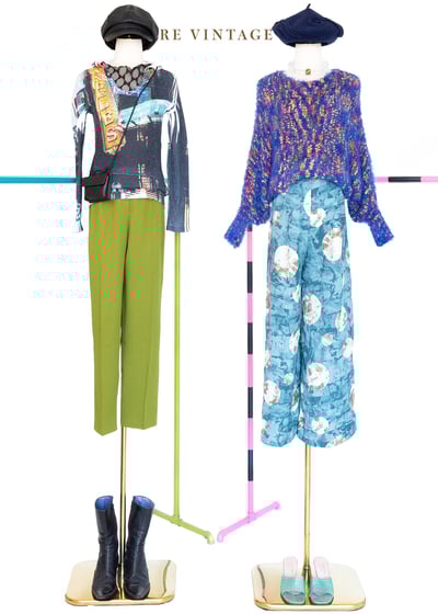 斑駁月球高腰寬版褲（28"）2