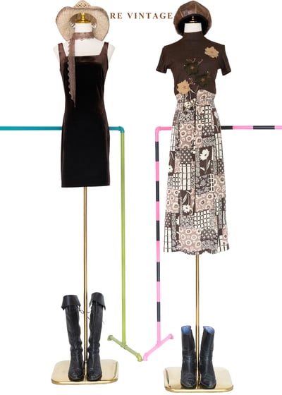 質感單品 - 迷人巧克力色絨布迷你洋裝2